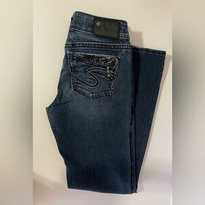 Silver SUKI Boot Cut Jeans.